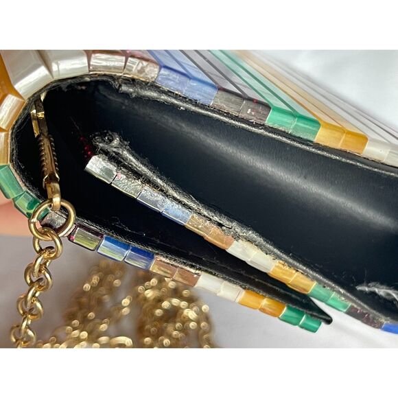 Kurt Geiger Multicolor Striped Clutch - Picture 11 of 11